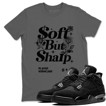 Sneaker match tees – Sneaker Tees To Match Air Jordan 4 Black Cat Shoes – Soft But Sharp Tee Cool Grey 1
