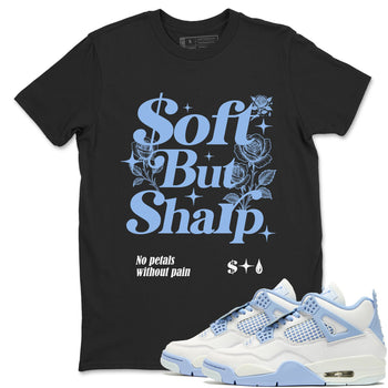 4s Forget Me Not shirts to match jordans Soft but Sharp graphic tees Air Jordan 4 Forget Me Not match shoes to clothes SNRT Sneaker Tees unisex cotton Black 1 shirts