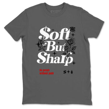 Soft But Sharp sneaker match t-shirt styled to complete your fit with the Air Jordan 4 White Cement sneakers, shown in Cool Grey 2.
