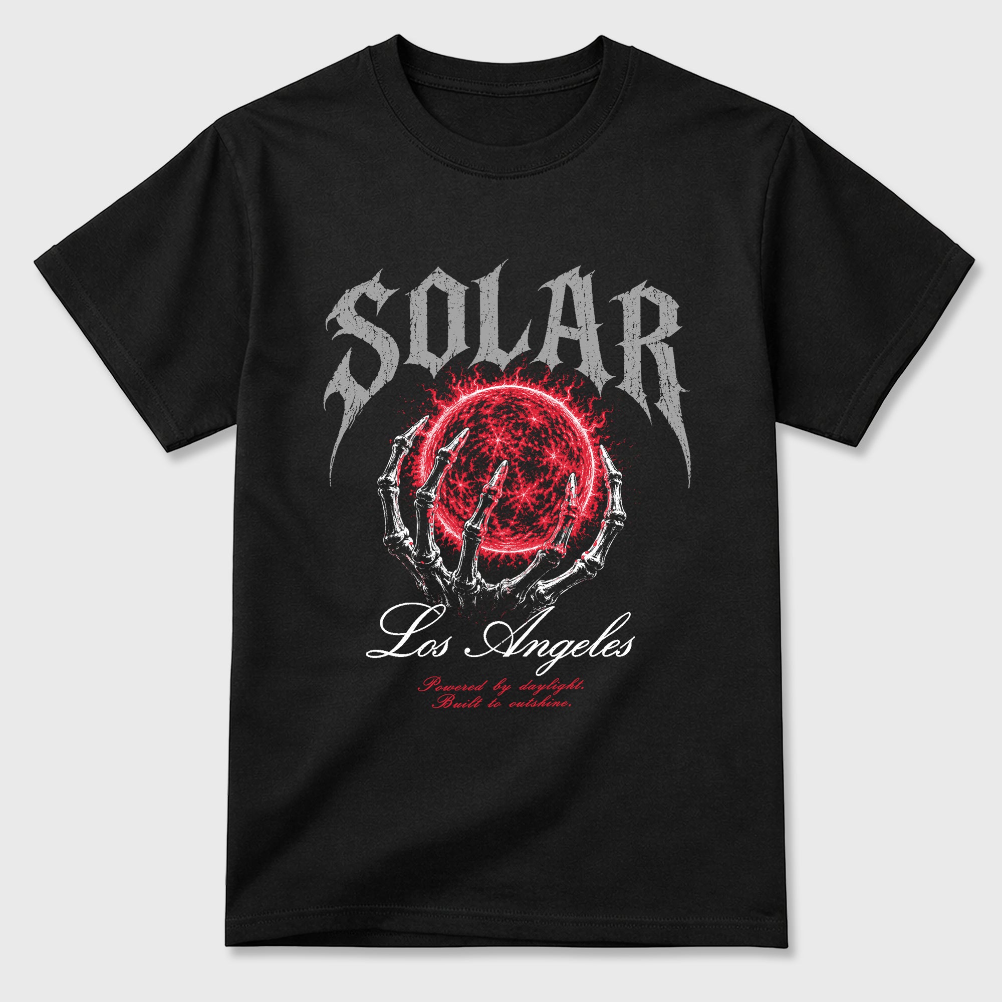 Solar Los Angeles Graphic T-Shirt featuring original streetwear artwork designed to match the Air Max 95 Reverse Solar Red. Black 2 Graphic T-Shirt.