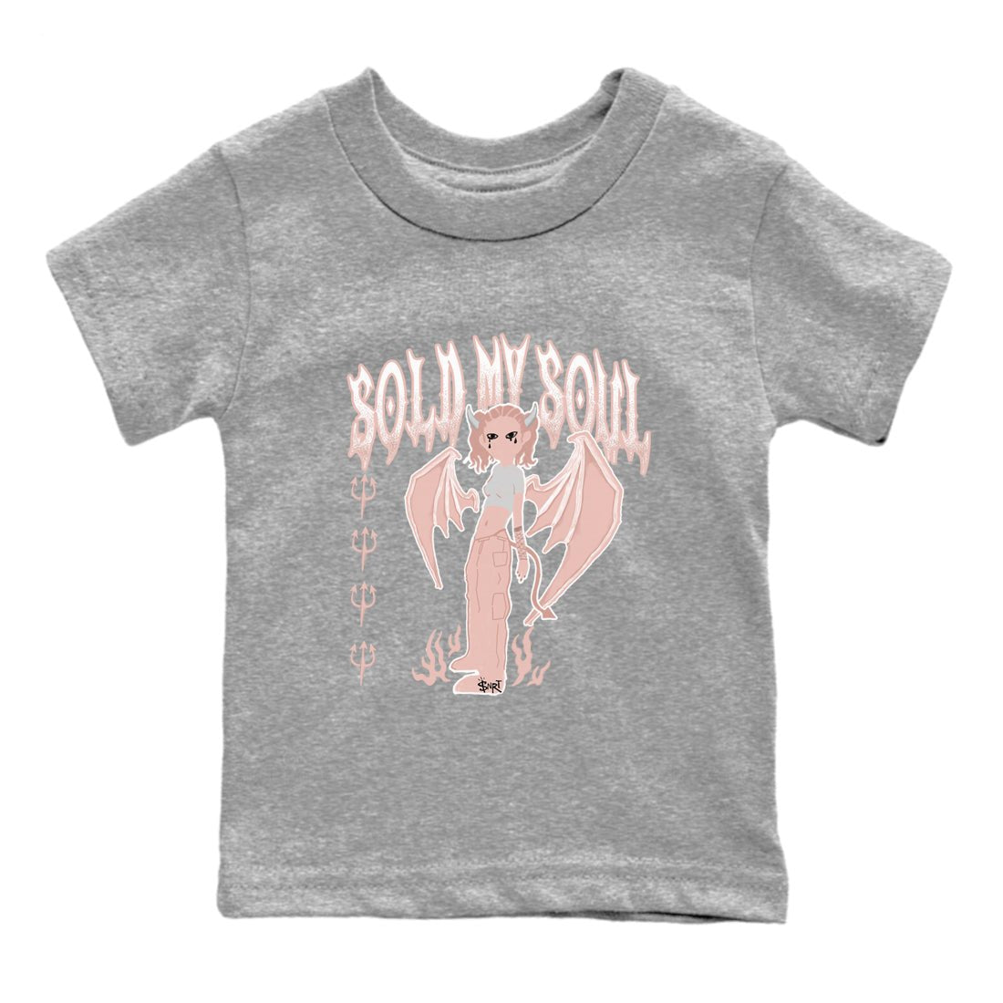 11s Legend Pink shirt to match jordans Sold My Soul sneaker tees Air Jordan 11 Legend Pink SNRT sneaker release tees baby toddler Heather Grey 2 cotton Shirt