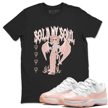 11s Legend Pink shirt to match jordans Sold My Soul sneaker tees Air Jordan 11 Legend Pink SNRT Sneaker Release Tees unisex cotton Black 1 crew neck shirt
