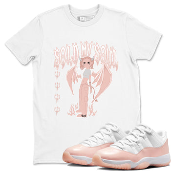11s Legend Pink shirt to match jordans Sold My Soul sneaker tees Air Jordan 11 Legend Pink SNRT Sneaker Release Tees unisex cotton White 1 crew neck shirt