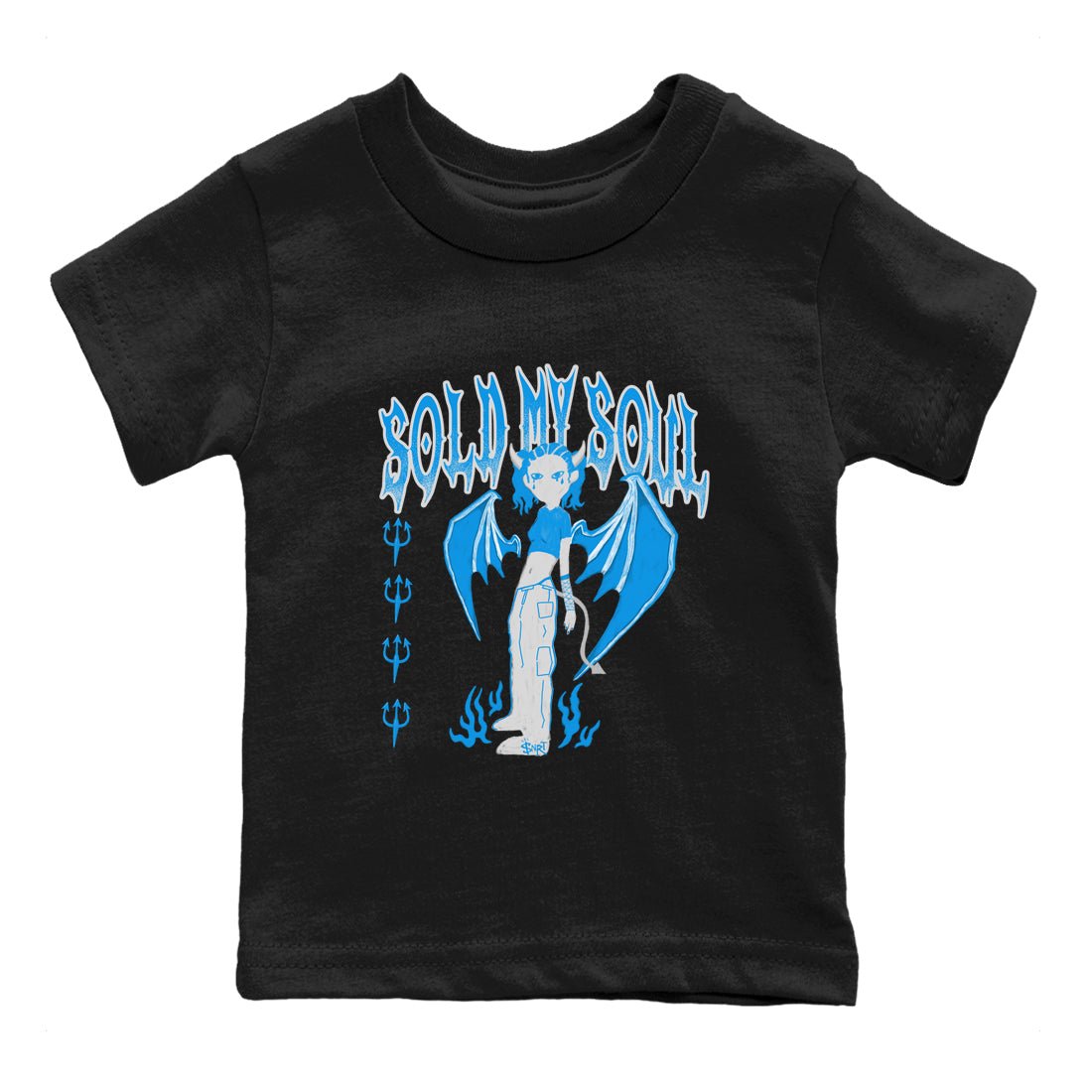 Air Jordan 4 Military Blue shirt to match jordans Sold My Soul sneaker tees Air Jordan 4 Military Blue SNRT sneaker release tees baby toddler Black 2 cotton Shirt