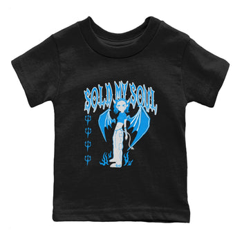 Air Jordan 4 Military Blue shirt to match jordans Sold My Soul sneaker tees Air Jordan 4 Military Blue SNRT sneaker release tees baby toddler Black 2 cotton Shirt