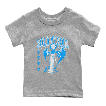 Air Jordan 4 Military Blue shirt to match jordans Sold My Soul sneaker tees Air Jordan 4 Military Blue SNRT sneaker release tees baby toddler Heather Grey 2 cotton Shirt