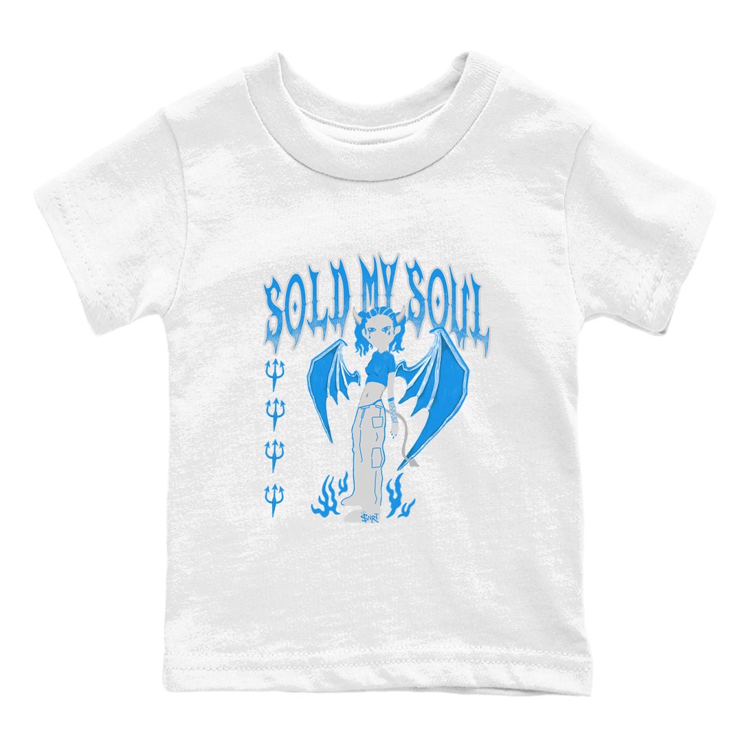 Air Jordan 4 Military Blue shirt to match jordans Sold My Soul sneaker tees Air Jordan 4 Military Blue SNRT sneaker release tees baby toddler White 2 cotton Shirt
