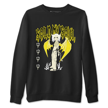 4s Vivid Sulfur shirt to match jordans Sold My Soul sneaker tees Air Jordan 4 Vivid Sulfur SNRT Sneaker Release Tees unisex cotton Black 2 crew neck shirt