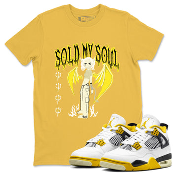 4s Vivid Sulfur shirt to match jordans Sold My Soul sneaker tees Air Jordan 4 Vivid Sulfur SNRT Sneaker Release Tees unisex cotton Daisy 1 crew neck shirt