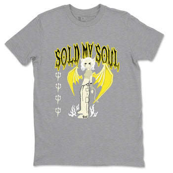 4s Vivid Sulfur shirt to match jordans Sold My Soul sneaker tees Air Jordan 4 Vivid Sulfur SNRT Sneaker Release Tees unisex cotton Heather Grey 2 crew neck shirt
