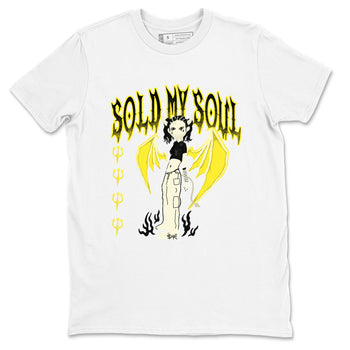 4s Vivid Sulfur shirt to match jordans Sold My Soul sneaker tees Air Jordan 4 Vivid Sulfur SNRT Sneaker Release Tees unisex cotton White 2 crew neck shirt