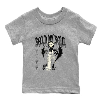 5s Sail shirt to match jordans Sold My Soul sneaker tees Air Jordan 5 Sail SNRT sneaker release tees baby toddler Heather Grey 2 cotton Shirt