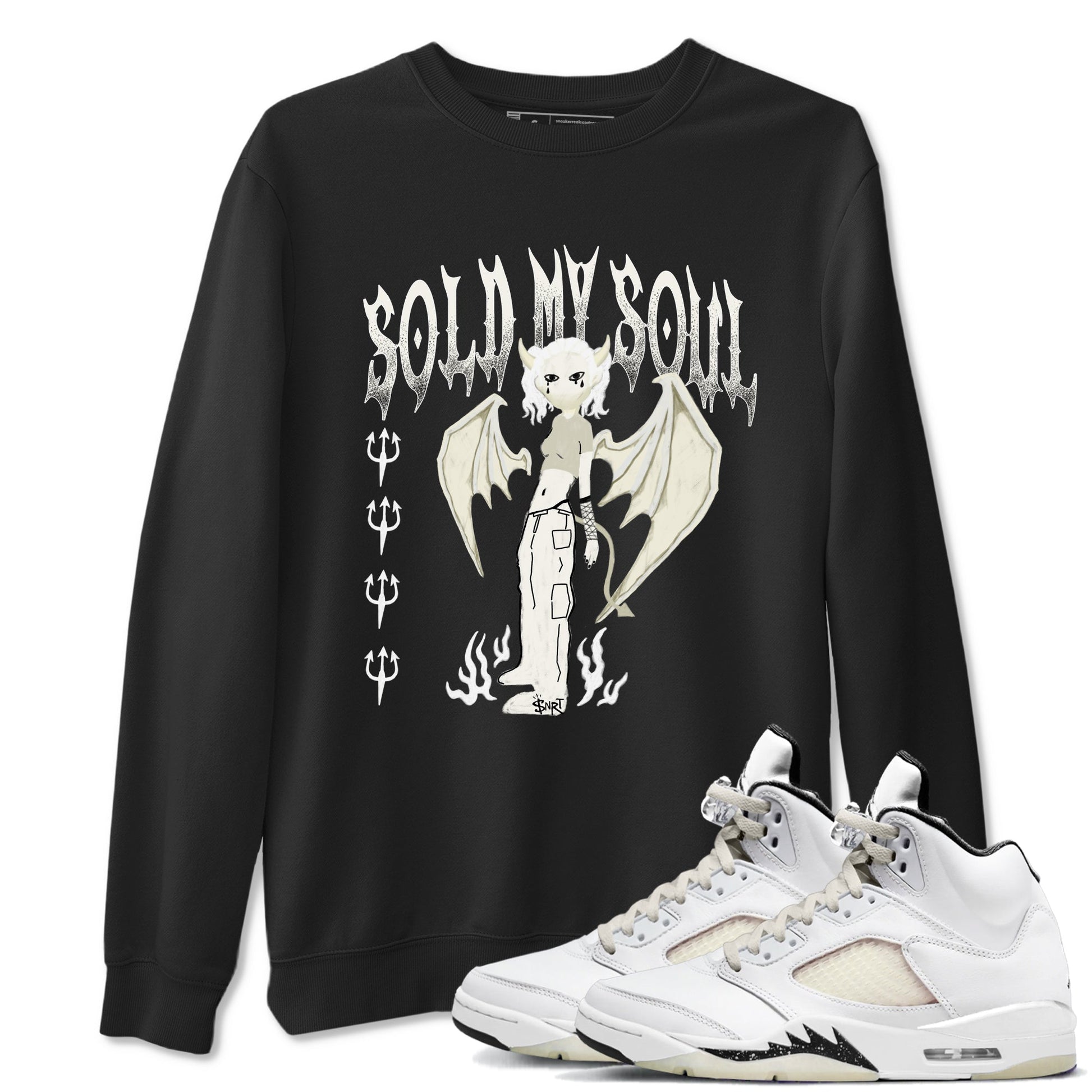 5s Sail shirt to match jordans Sold My Soul sneaker tees Air Jordan 5 Sail SNRT Sneaker Release Tees unisex cotton Black 1 crew neck shirt