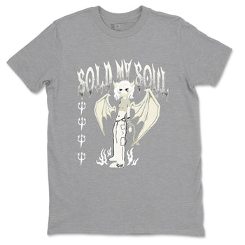 5s Sail shirt to match jordans Sold My Soul sneaker tees Air Jordan 5 Sail SNRT Sneaker Release Tees unisex cotton Heather Grey 2 crew neck shirt