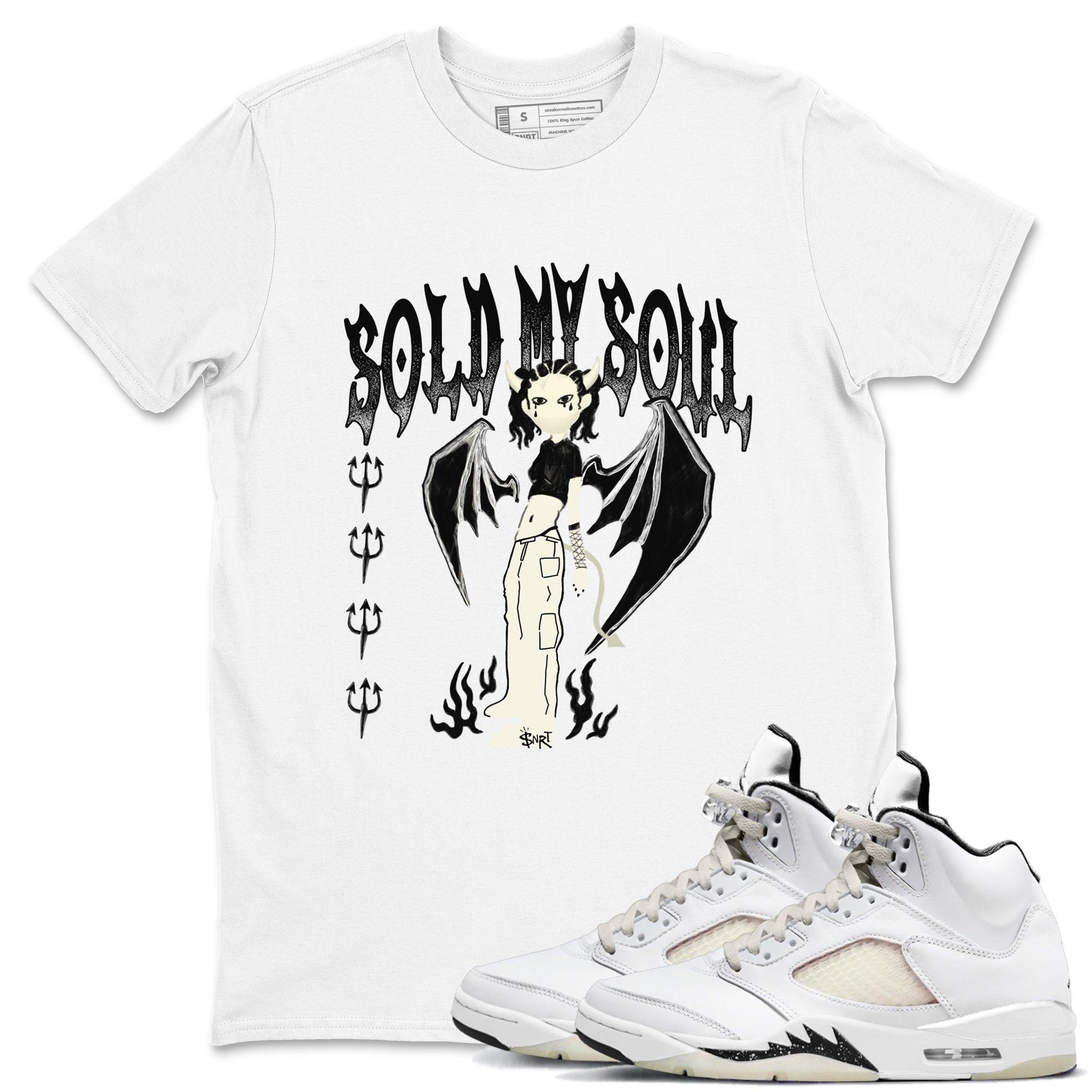 5s Sail shirt to match jordans Sold My Soul sneaker tees Air Jordan 5 Sail SNRT Sneaker Release Tees unisex cotton White 1 crew neck shirt
