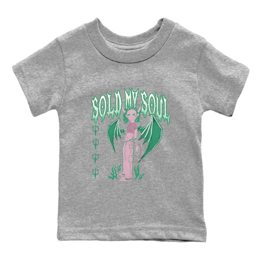 Dunk Medium Soft Pink Malachite shirt to match jordans Sold My Soul sneaker tees Dunk Medium Soft Pink Malachite SNRT sneaker release tees baby toddler Heather Grey 2 cotton Shirt