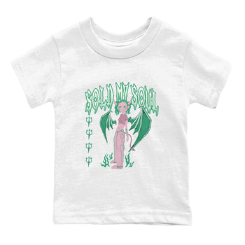Dunk Medium Soft Pink Malachite shirt to match jordans Sold My Soul sneaker tees Dunk Medium Soft Pink Malachite SNRT sneaker release tees baby toddler White 2 cotton Shirt