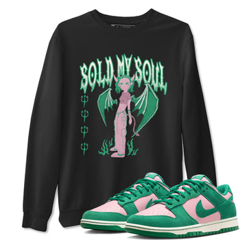 Dunk Medium Soft Pink Malachite shirt to match jordans Sold My Soul sneaker tees Dunk Medium Soft Pink Malachite SNRT Sneaker Release Tees unisex cotton Black 1 crew neck shirt