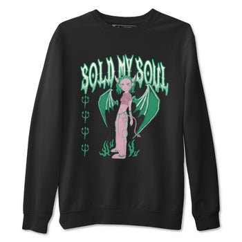 Dunk Medium Soft Pink Malachite shirt to match jordans Sold My Soul sneaker tees Dunk Medium Soft Pink Malachite SNRT Sneaker Release Tees unisex cotton Black 2 crew neck shirt