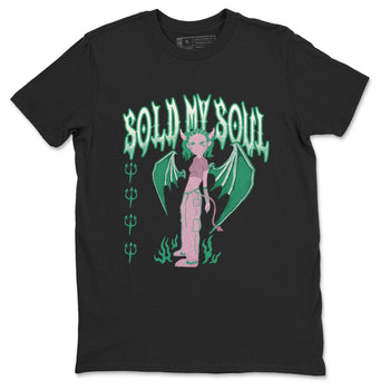 Dunk Medium Soft Pink Malachite shirt to match jordans Sold My Soul sneaker tees Dunk Medium Soft Pink Malachite SNRT Sneaker Release Tees unisex cotton Black 2 crew neck shirt