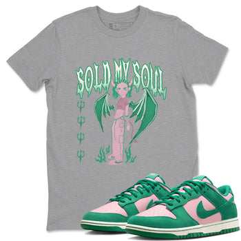 Dunk Medium Soft Pink Malachite shirt to match jordans Sold My Soul sneaker tees Dunk Medium Soft Pink Malachite SNRT Sneaker Release Tees unisex cotton Heather Grey 1 crew neck shirt