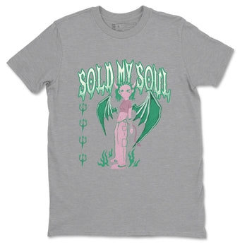 Dunk Medium Soft Pink Malachite shirt to match jordans Sold My Soul sneaker tees Dunk Medium Soft Pink Malachite SNRT Sneaker Release Tees unisex cotton Heather Grey 2 crew neck shirt