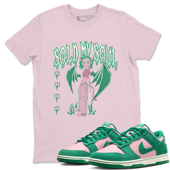 Dunk Medium Soft Pink Malachite shirt to match jordans Sold My Soul sneaker tees Dunk Medium Soft Pink Malachite SNRT Sneaker Release Tees unisex cotton Pink 1 crew neck shirt