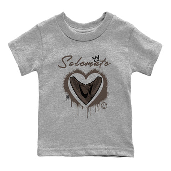 1s Travis Scott Velvet Brown shirts to match jordans Solemate best t shirts to wear with jordans Travis Scott x Air Jordan 1 Low OG Velvet Brown match shoes to clothes SNRT Sneaker Tees Youth Baby Heather Grey 2 tee