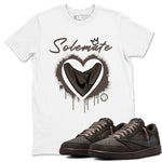 1s Travis Scott Velvet Brown shirts to match jordans Solemate best t shirts to wear with jordans Travis Scott x Air Jordan 1 Low OG Velvet Brown match shoes to clothes SNRT Sneaker Tees unisex cotton White 1 shirts