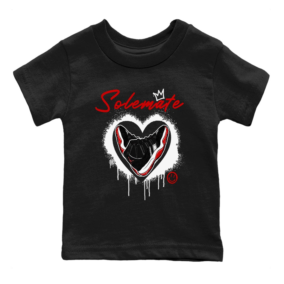 11s Bred Velvet shirts to match jordans Solemate sneaker match tees Air Jordan 11 Bred Velvet match shoes to clothes SNRT Sneaker Tees Youth Baby Black 2 tee