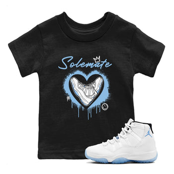 AJ11 Retro Legend Blue shirts to match jordans Solemate best t shirts to wear with jordans 11s Legend Blue match shoes to clothes SNRT Sneaker Tees Youth Baby Black 1 tee