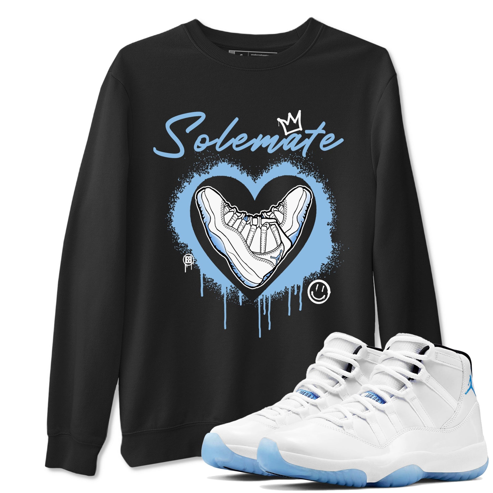 AJ11 Retro Legend Blue shirts to match jordans Solemate best t shirts to wear with jordans 11s Legend Blue match shoes to clothes SNRT Sneaker Tees unisex cotton Black 1 shirts