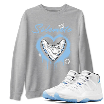 AJ11 Retro Legend Blue shirts to match jordans Solemate best t shirts to wear with jordans 11s Legend Blue match shoes to clothes SNRT Sneaker Tees unisex cotton Heather Grey 1 shirts