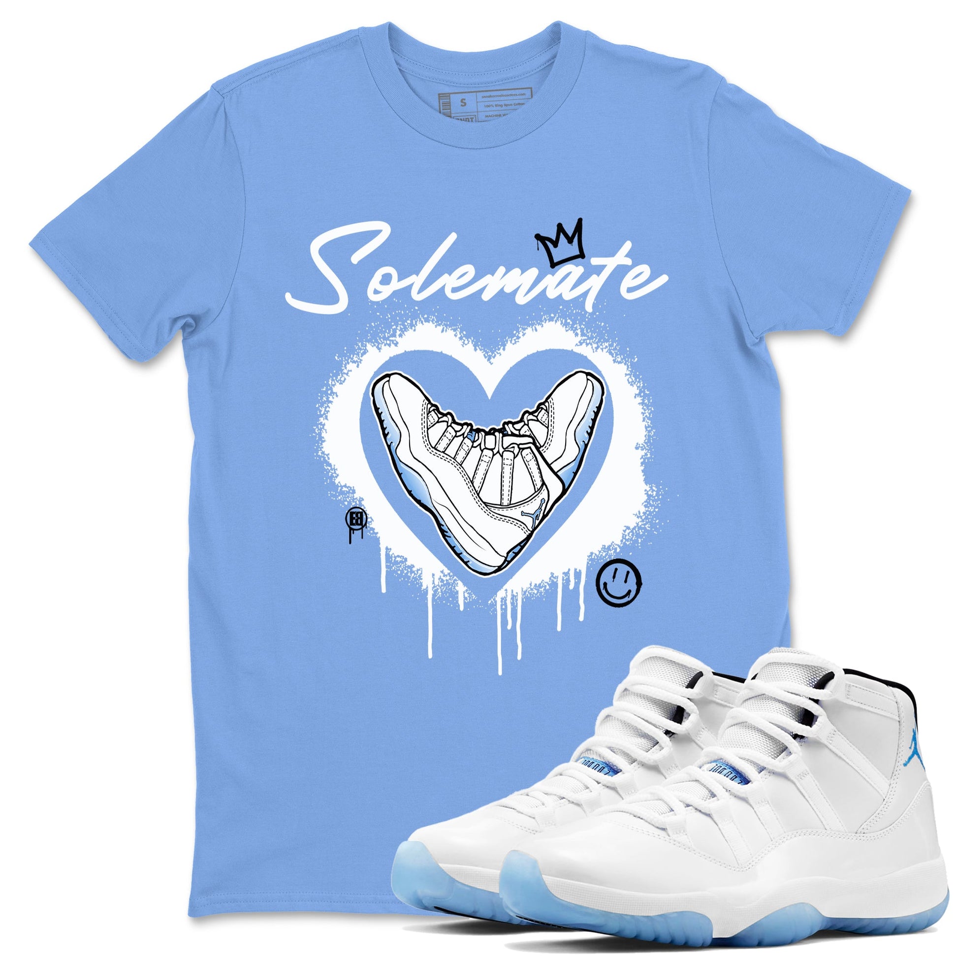 AJ11 Retro Legend Blue shirts to match jordans Solemate best t shirts to wear with jordans 11s Legend Blue match shoes to clothes SNRT Sneaker Tees unisex cotton Carolina Blue 1 shirts