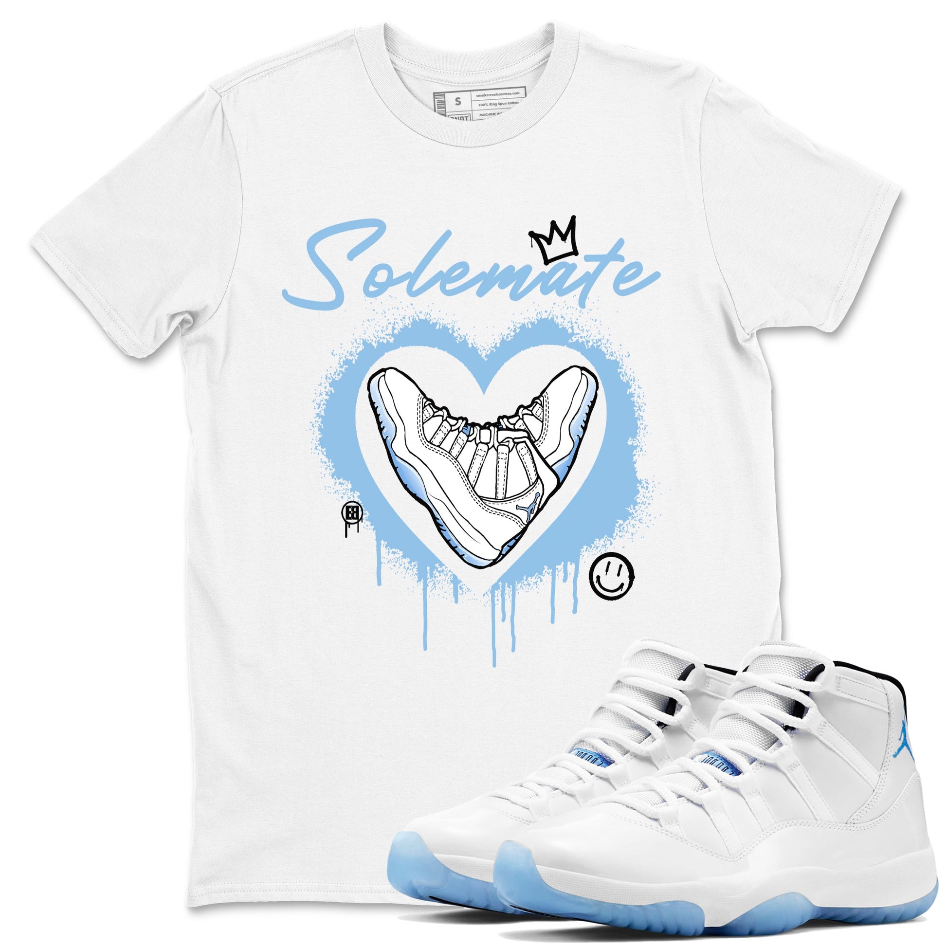 AJ11 Retro Legend Blue shirts to match jordans Solemate best t shirts to wear with jordans 11s Legend Blue match shoes to clothes SNRT Sneaker Tees unisex cotton White 1 shirts