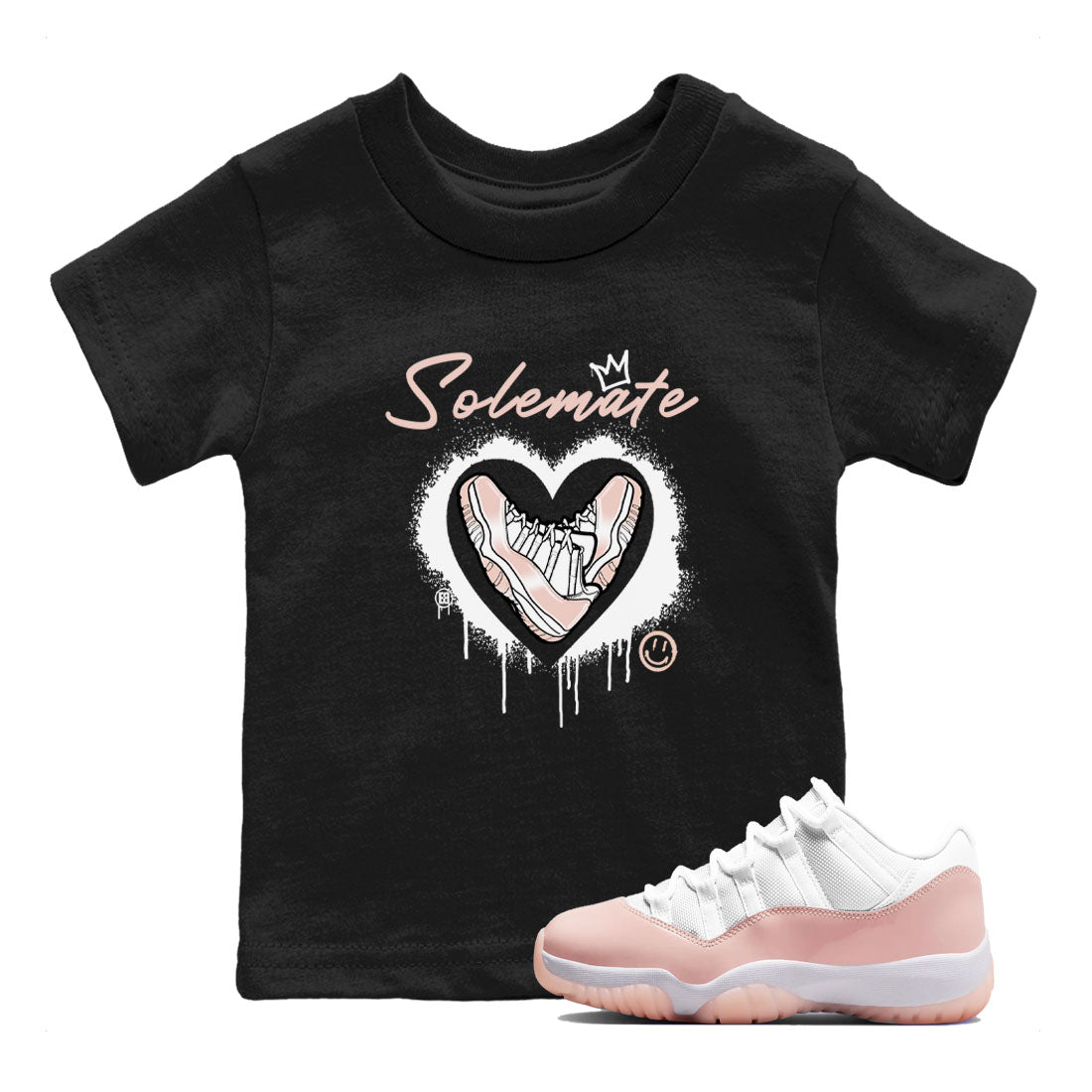 11s Legend Pink shirt to match jordans Solemate sneaker tees Air Jordan 11 Legend Pink SNRT sneaker release tees baby toddler Black 1 cotton Shirt