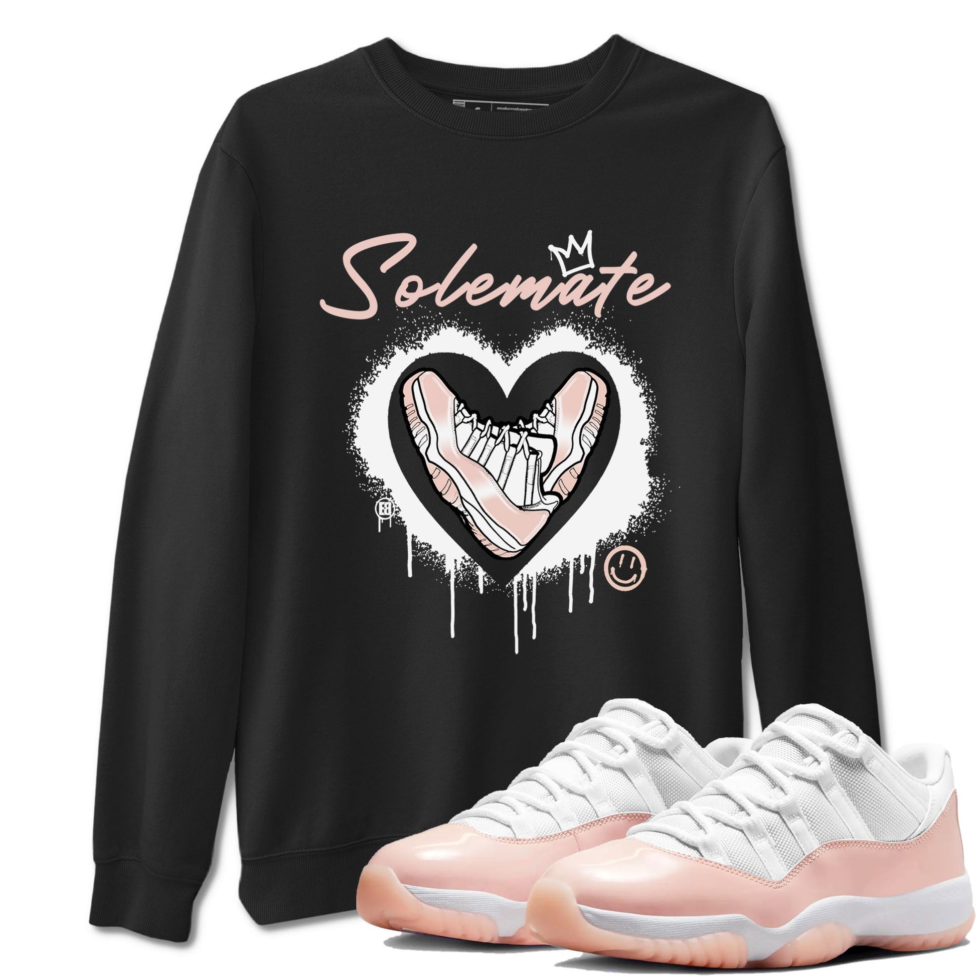 11s Legend Pink shirt to match jordans Solemate sneaker tees Air Jordan 11 Legend Pink SNRT Sneaker Release Tees unisex cotton Black 1 crew neck shirt