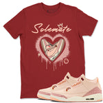 Air Jordan 3 Valentine's Day Graphic shirts Solemate Valentine Gift shirts Air Jordan 3 Washed Coral best t-shirts to wear with jordans SNRT Sneaker Tees unisex cotton Cardinal 1 shirts