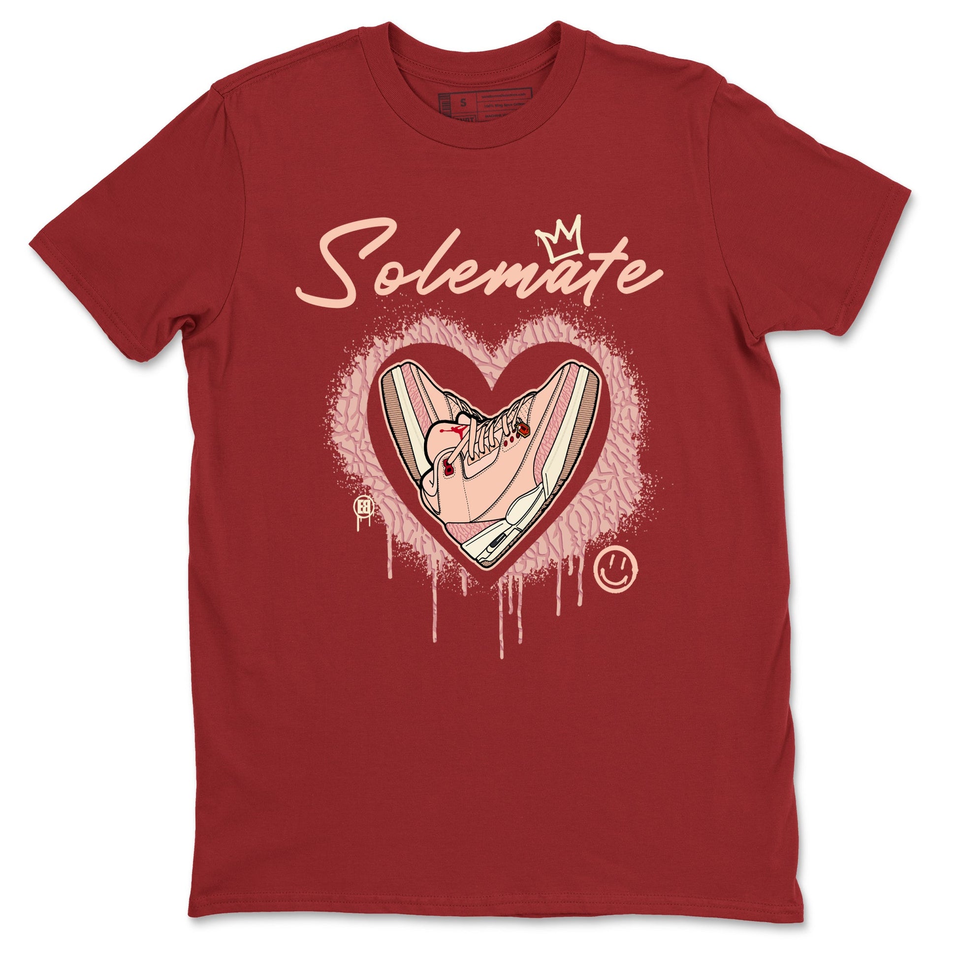 Air Jordan 3 Valentine's Day Graphic shirts Solemate Valentine Gift shirts Air Jordan 3 Washed Coral best t-shirts to wear with jordans SNRT Sneaker Tees unisex cotton Cardinal 2 shirts