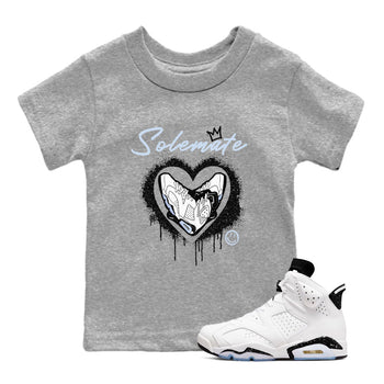 AJ6 White Black shirts to match jordans Solemate sneaker match tees Air Jordan 6 White Black SNRT Sneaker Tees streetwear brand Baby and Youth Heather Grey 1 cotton tee