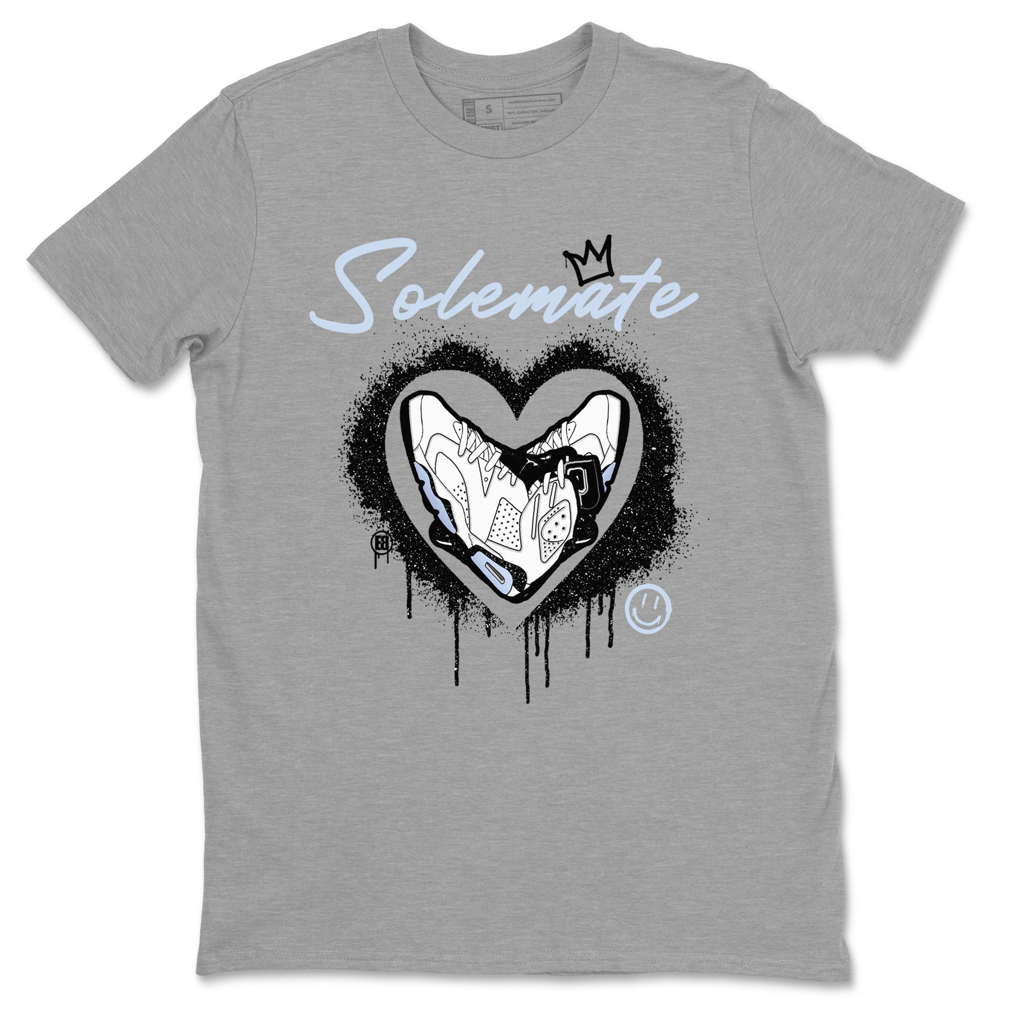 AJ6 White Black shirts to match jordans Solemate sneaker match tees Air Jordan 6 White Black SNRT Sneaker Tees streetwear brand Heather Grey 2 unisex cotton tee