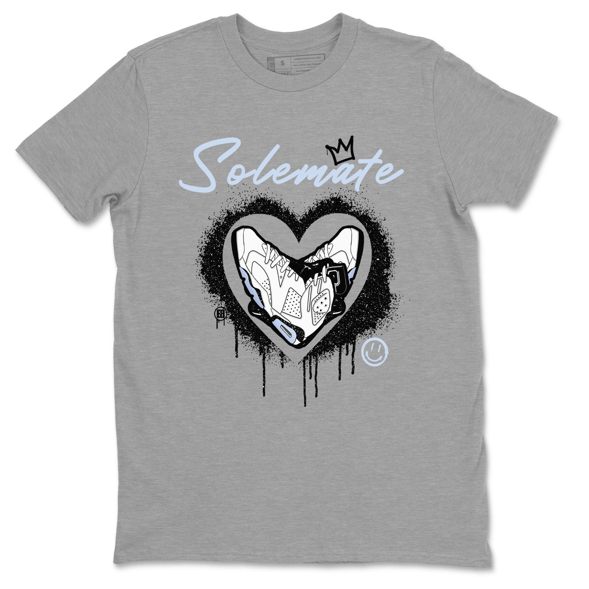 AJ6 White Black shirts to match jordans Solemate sneaker match tees Air Jordan 6 White Black SNRT Sneaker Tees streetwear brand Heather Grey 2 unisex cotton tee