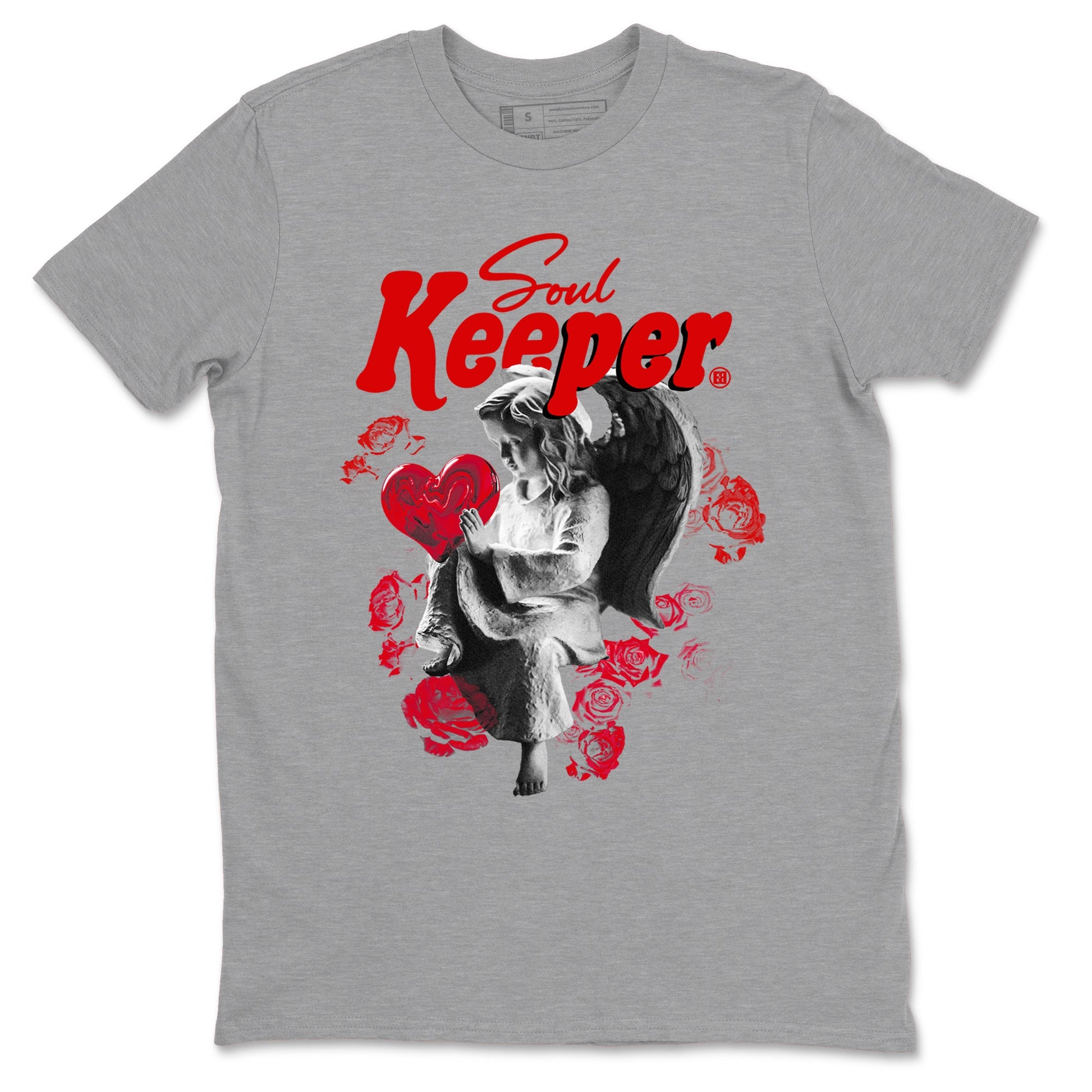 1s '85 Bred shirts to match jordans Soul Keeper best t shirts to wear with jordans AJ1 '85 Bred match shoes to clothes SNRT Sneaker Tees unisex cotton Heather Grey 2 shirts