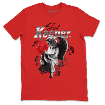 5s Black Metallic Reimagined shirts to match jordans Soul Keeper best t shirts to wear with jordans 5s Black Metallic Reimagined match shoes to clothes SNRT Sneaker Tees unisex cotton Red 2 shirts