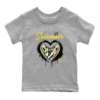 Air Jordan 4 Retro Vivid Sulfur shirt to match jordans Soulmate sneaker tees 4s Vivid Sulfur SNRT Sneaker release tees baby toddler Heather Grey 2 cotton Shirt