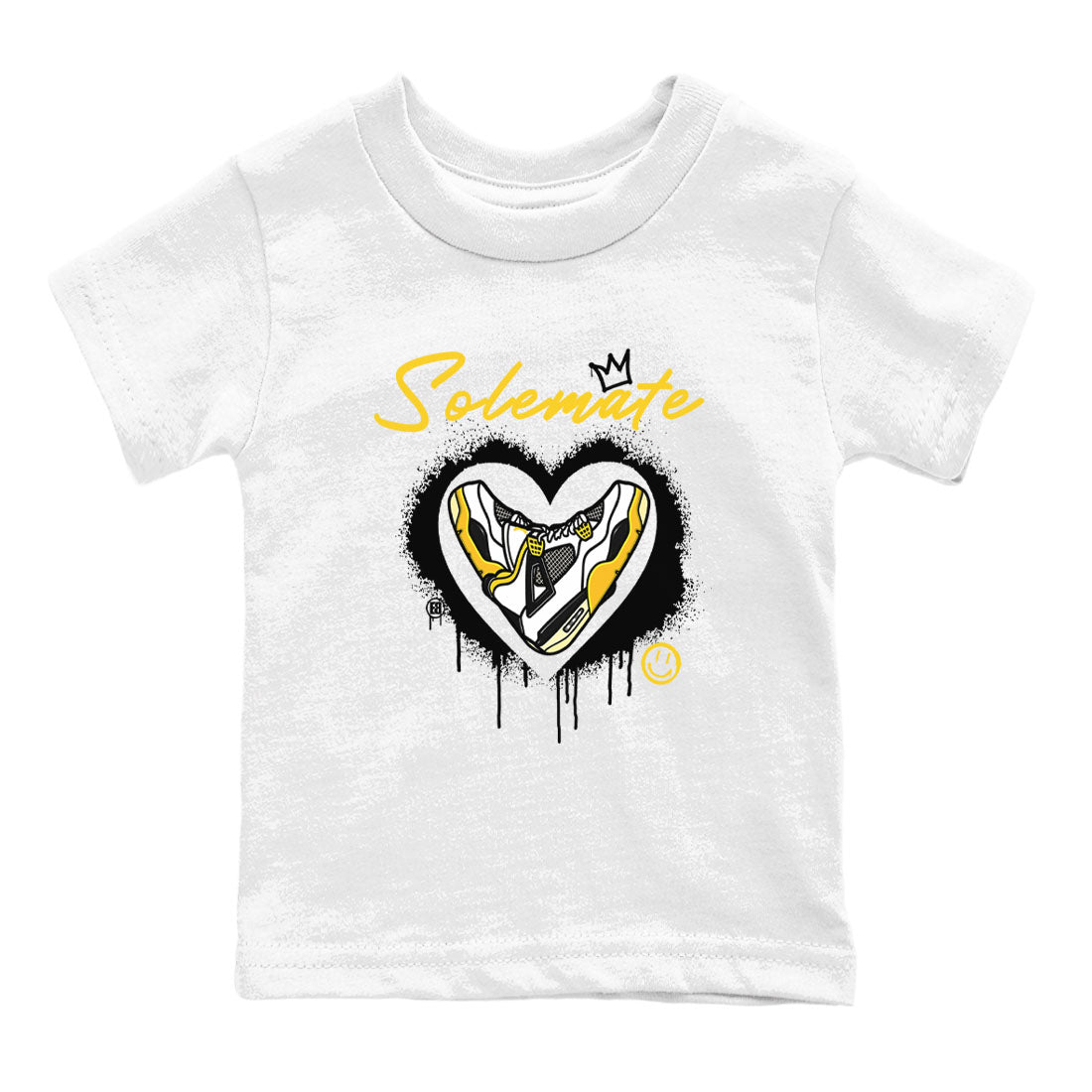 Air Jordan 4 Retro Vivid Sulfur shirt to match jordans Soulmate sneaker tees 4s Vivid Sulfur SNRT Sneaker release tees baby toddler White 2 cotton Shirt