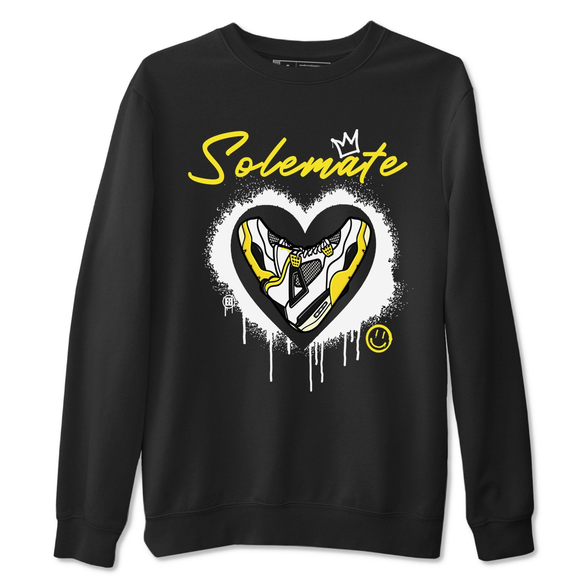 Air Jordan 4 Retro Vivid Sulfur shirt to match jordans Soulmate sneaker tees 4s Vivid Sulfur SNRT Sneaker Release Tees unisex cotton Black 2 crew neck shirt