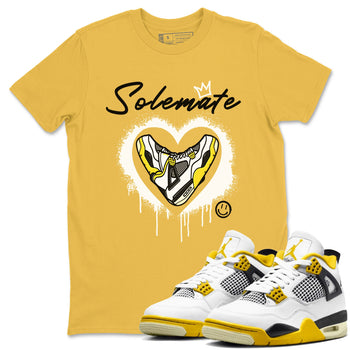Air Jordan 4 Retro Vivid Sulfur shirt to match jordans Soulmate sneaker tees 4s Vivid Sulfur SNRT Sneaker Release Tees unisex cotton Daisy 1 crew neck shirt
