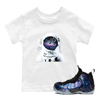 Air Foamposite One Galaxy Shirts To Match Jordans Space Discovery Sneaker Shirts Air Foamposite 1 Galaxy SNRT Sneaker Release Tees Baby Youth Toddler White 1 crew neck shirts