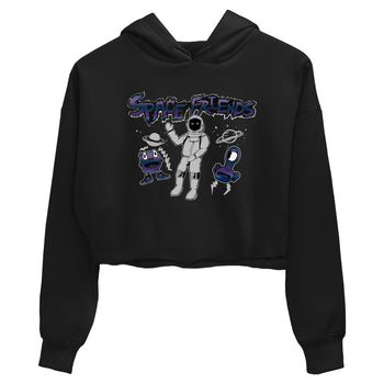 Air Foamposite One Galaxy shirts to match jordans Space Friends sneaker match tees Air Foamposite One Galaxy SNRT Sneaker Release Tees unisex cotton Black 2 Crop Shirts